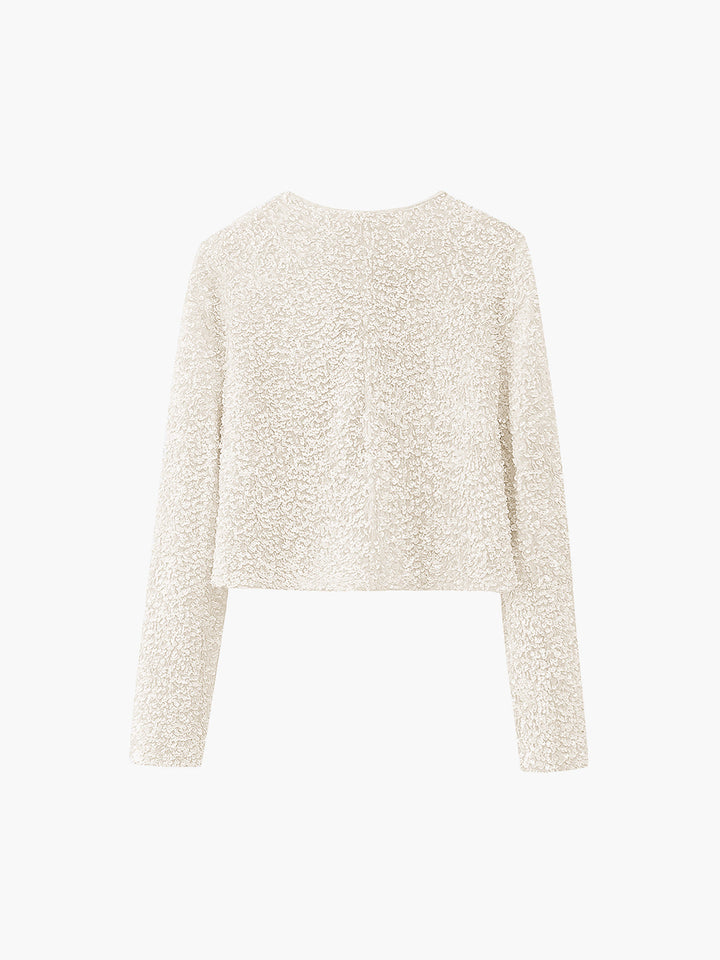 | Velvet Bow Decor Jacket