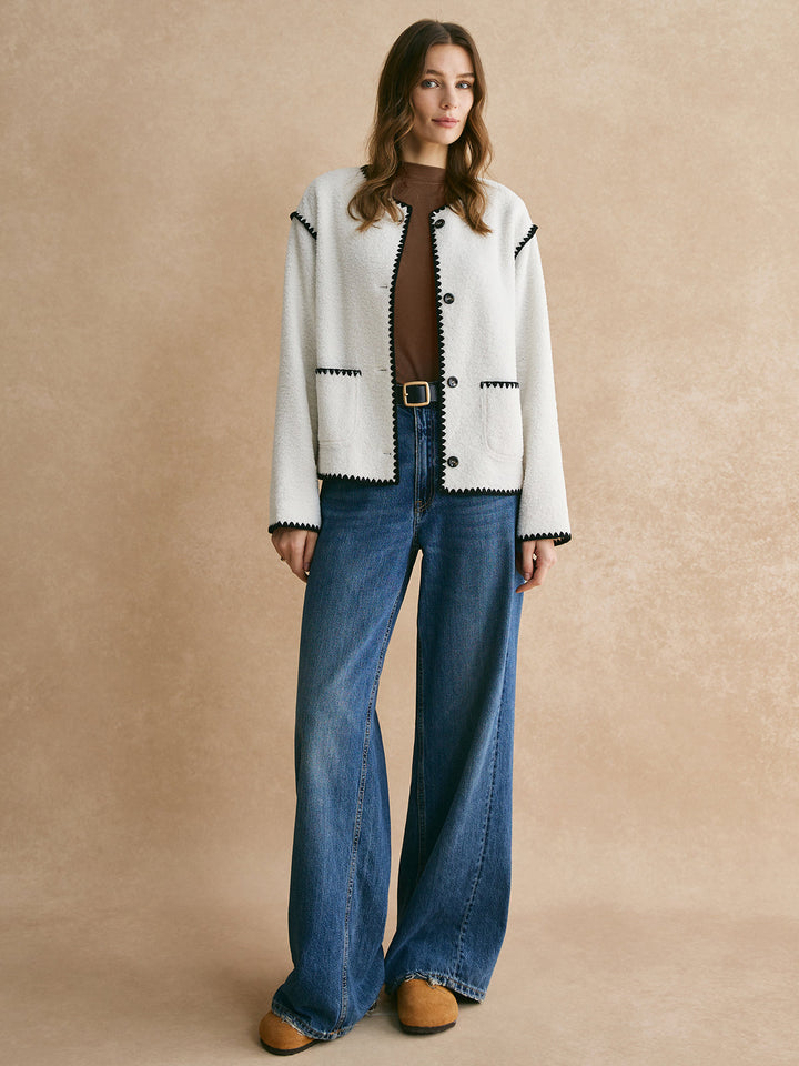 Trim Mwky jacket fleece