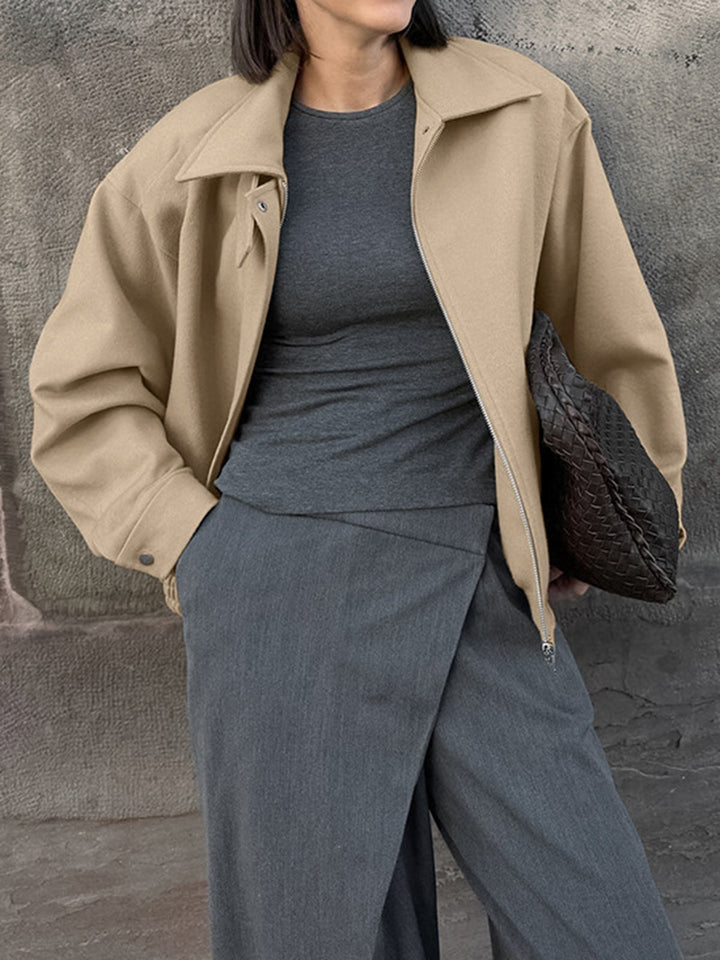 Simple zip Polo jacket
