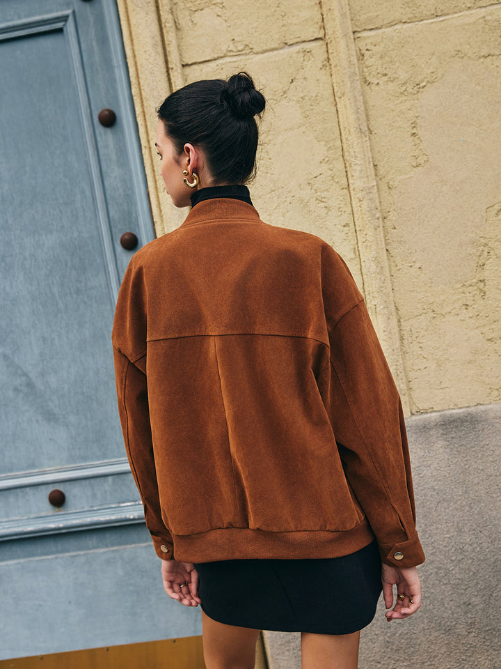 Bags zip suede jacket