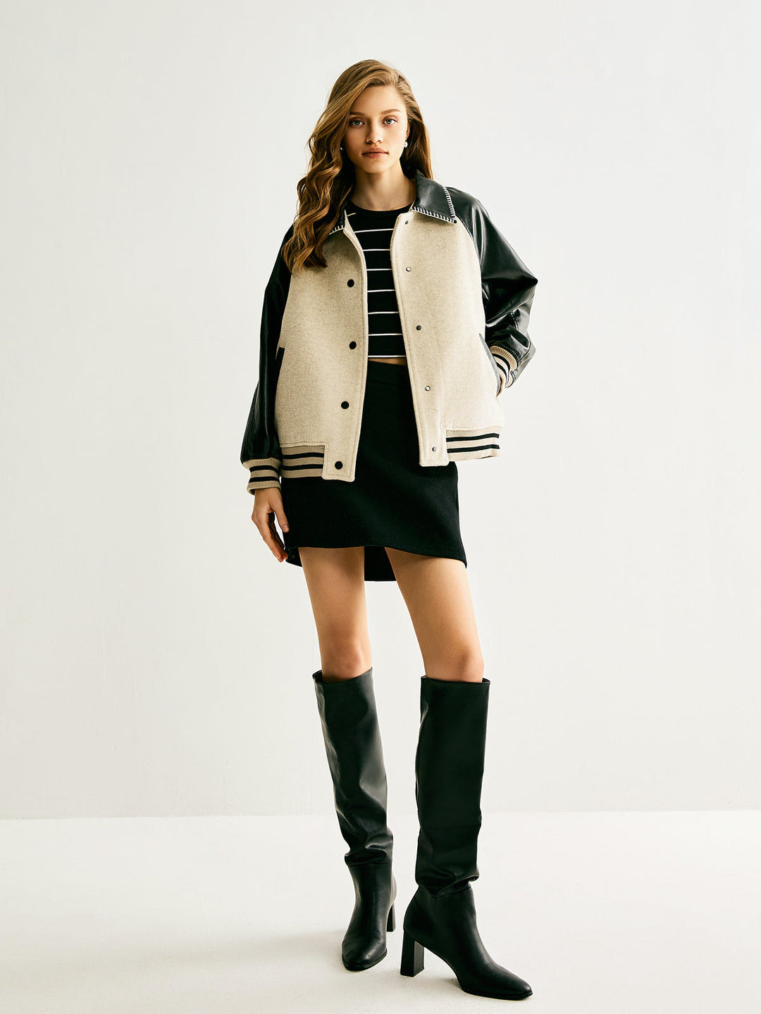 Wool blend Panel jacket