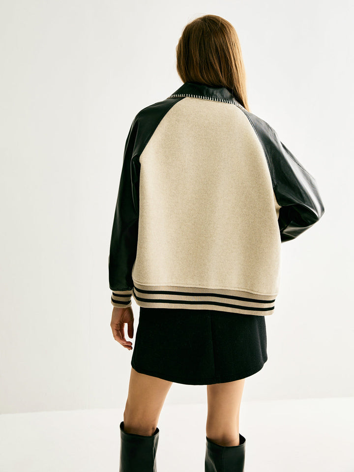 Wool blend Panel jacket