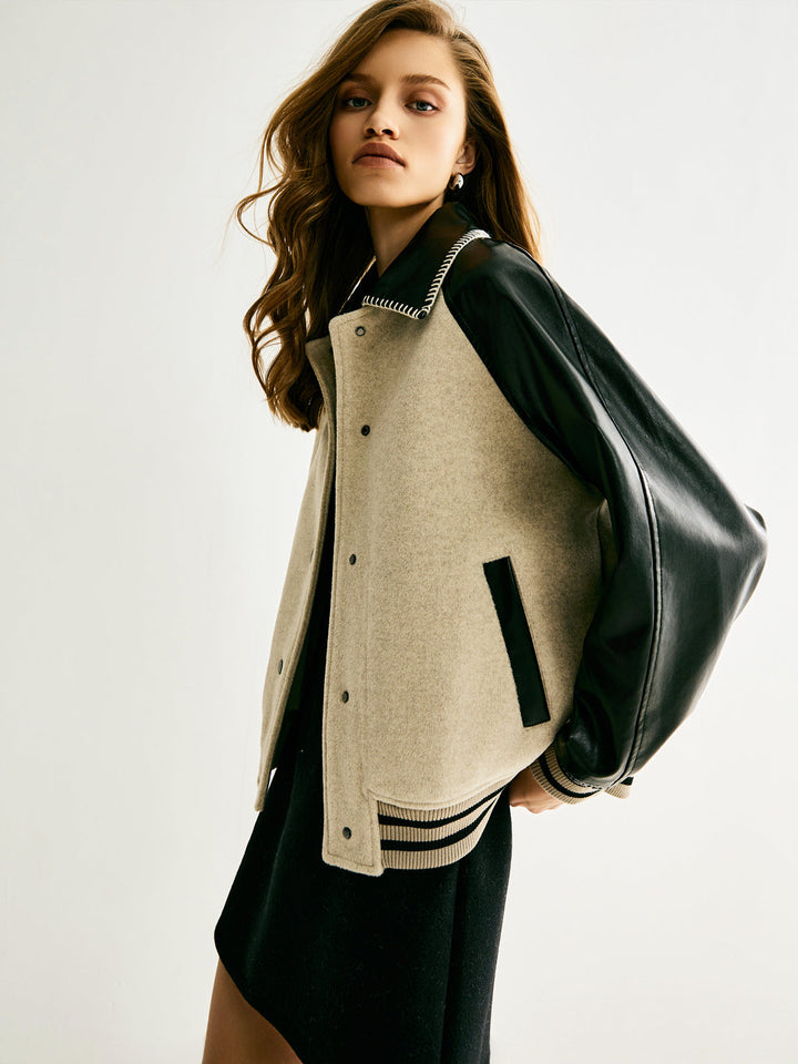 Wool blend Panel jacket