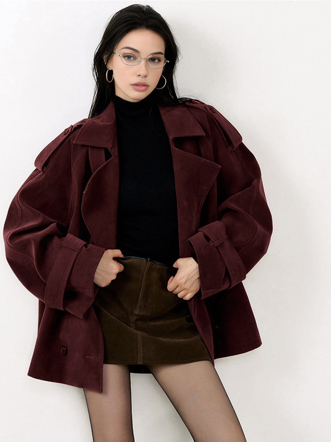 Loose suede jacket