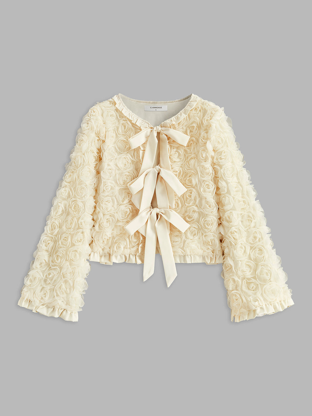 Tie front Rosette jacket