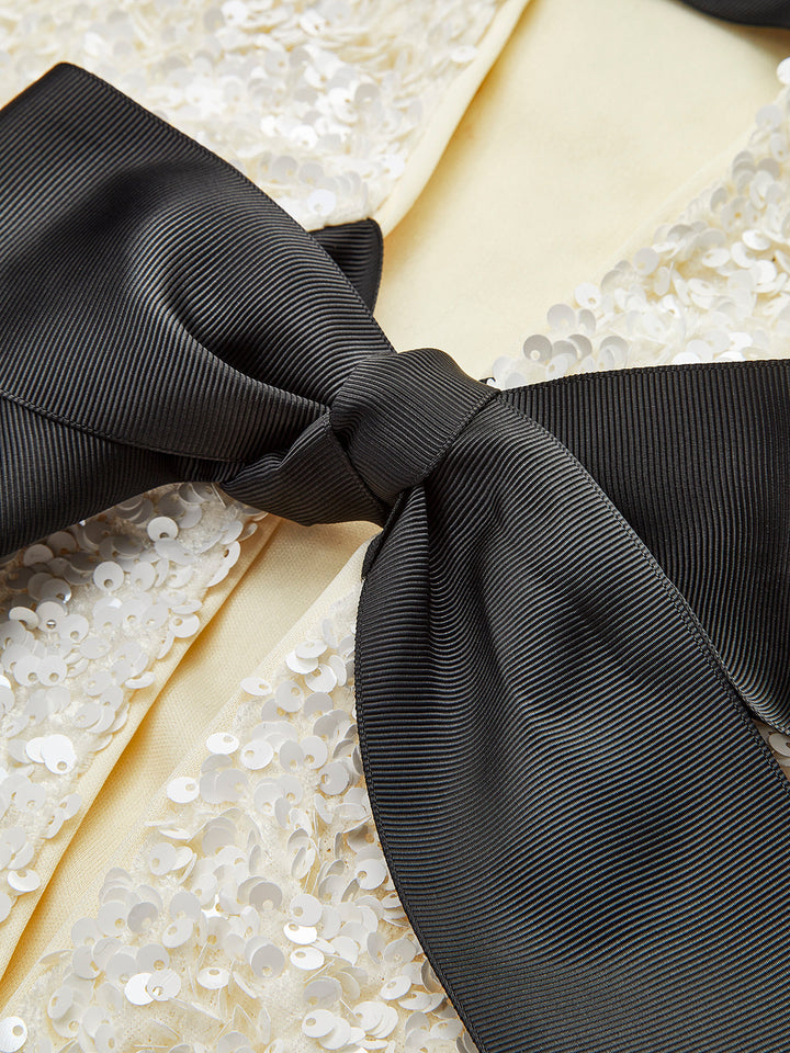 | Velvet Bow Decor Jacket