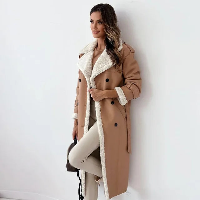 Fur long jacket