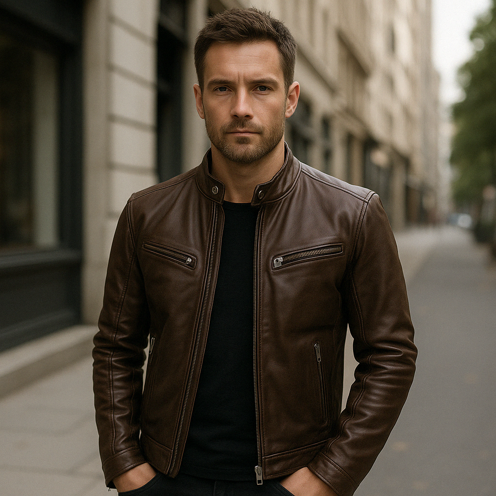 Leather jacket - men&