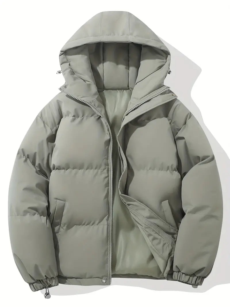 Warm jacket in classic design with hood