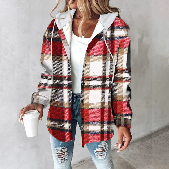 Blouse jacket with sweatshirt with hood - Women&