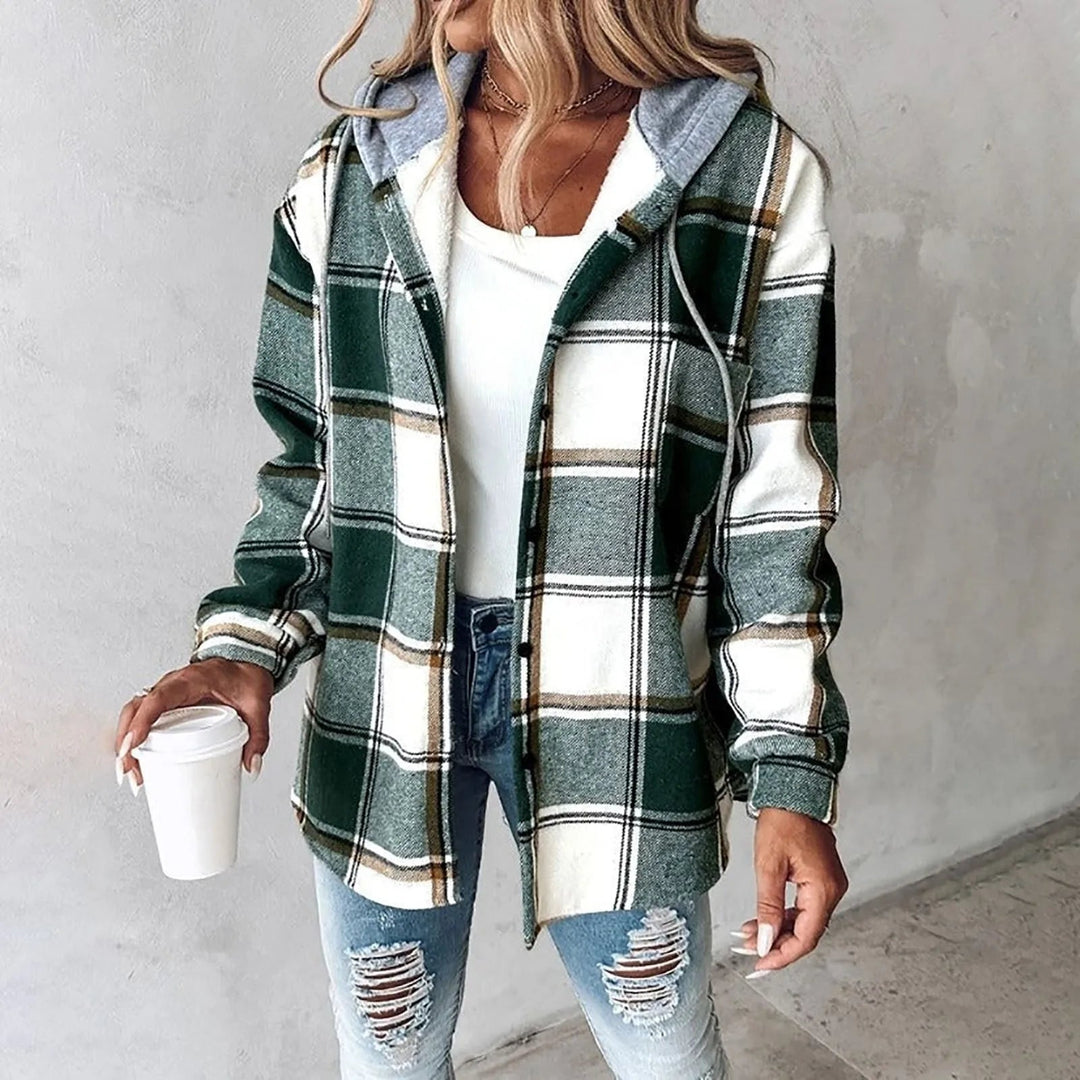 Blouse jacket with sweatshirt with hood - Women&