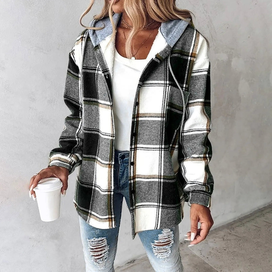 Blouse jacket with sweatshirt with hood - Women&
