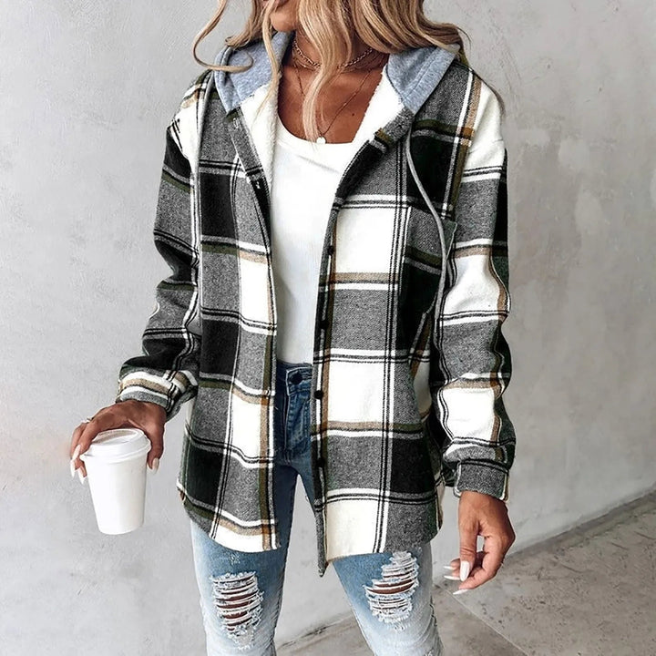 Blouse jacket with sweatshirt with hood - Women&