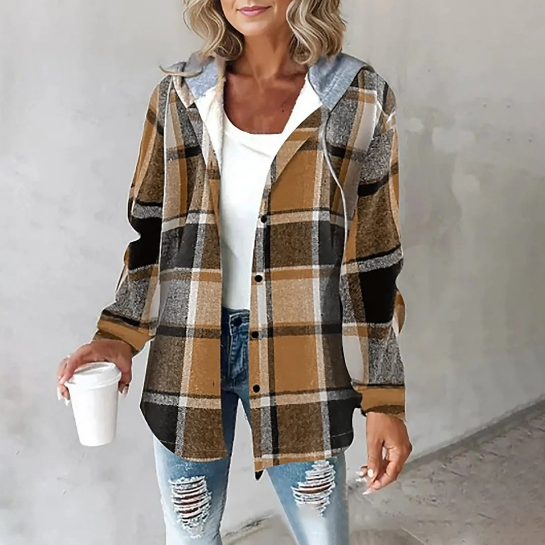 Blouse jacket with sweatshirt with hood - Women&