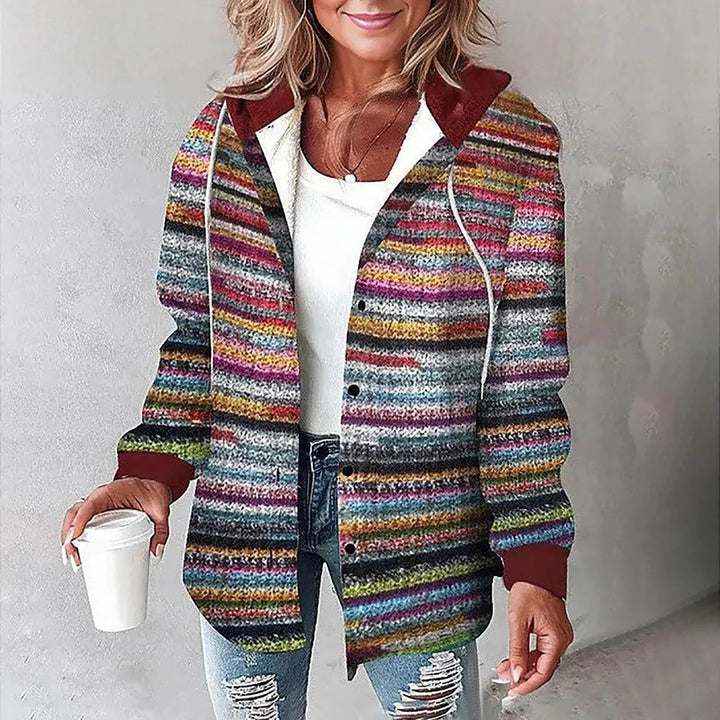 Blouse jacket with sweatshirt with hood - Women&
