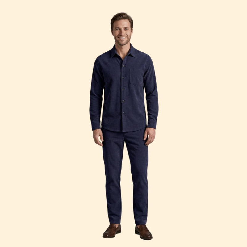 Men’s Button-Down Shirt with Long Sleeves