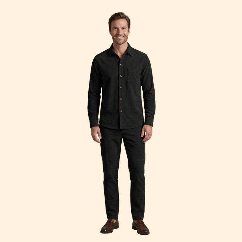 Men’s Button-Down Shirt with Long Sleeves