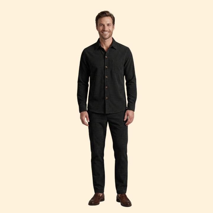 Men’s Button-Down Shirt with Long Sleeves