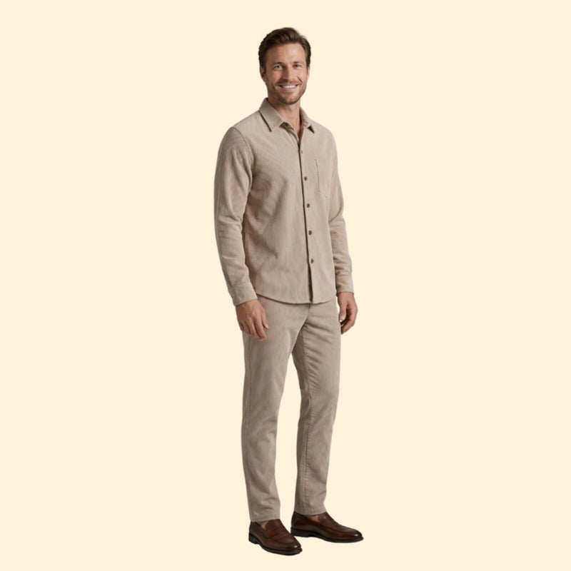Men’s Button-Down Shirt with Long Sleeves