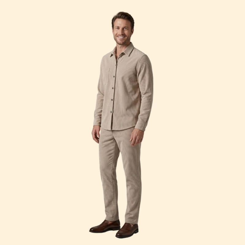 Men’s Button-Down Shirt with Long Sleeves
