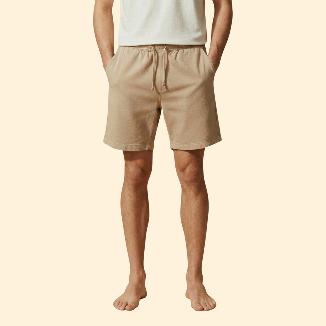 Men's Corduroy Shorts with Drawstring Waistband
