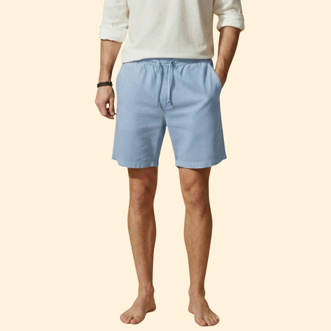 Men's Corduroy Shorts with Drawstring Waistband