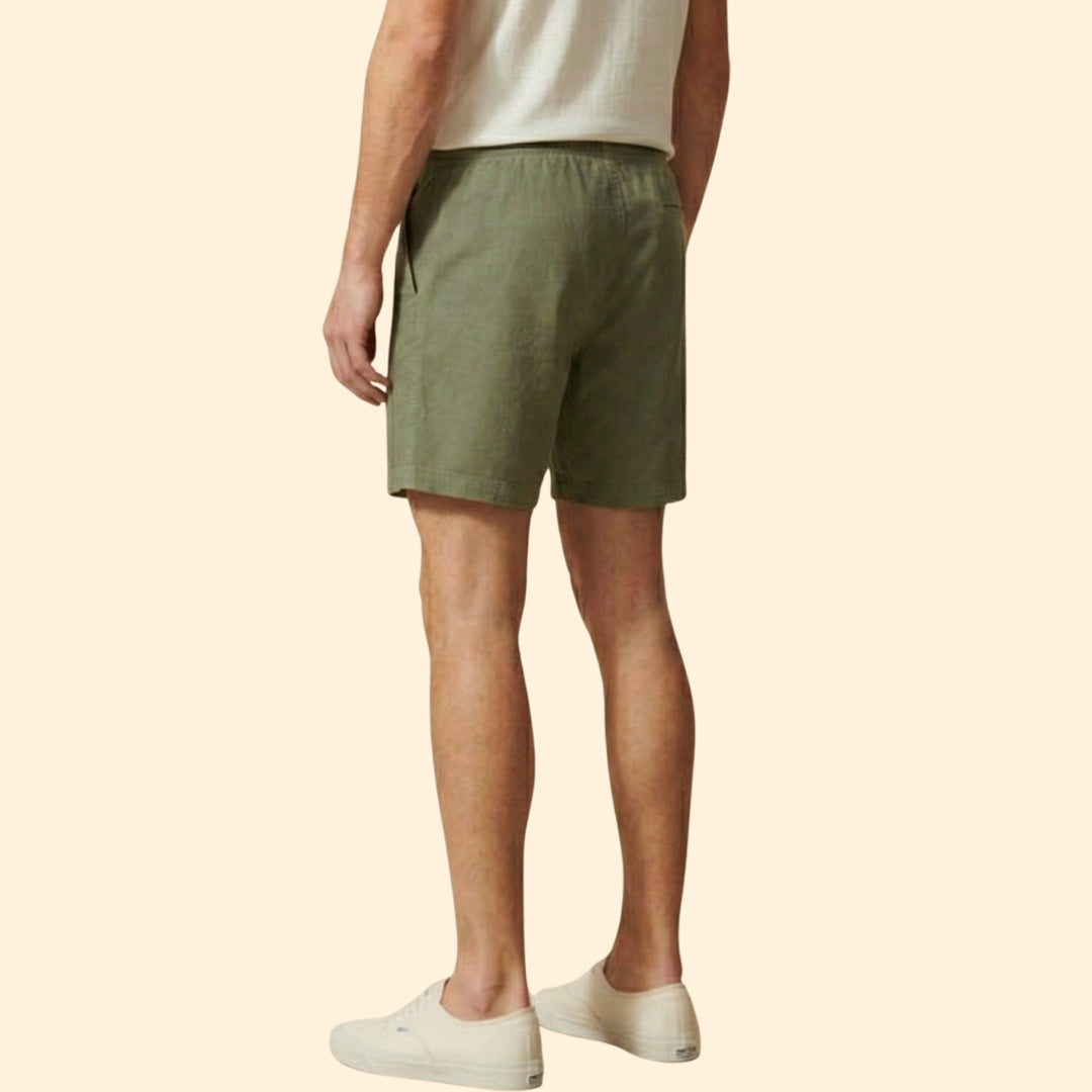 Men's Corduroy Shorts with Drawstring Waistband