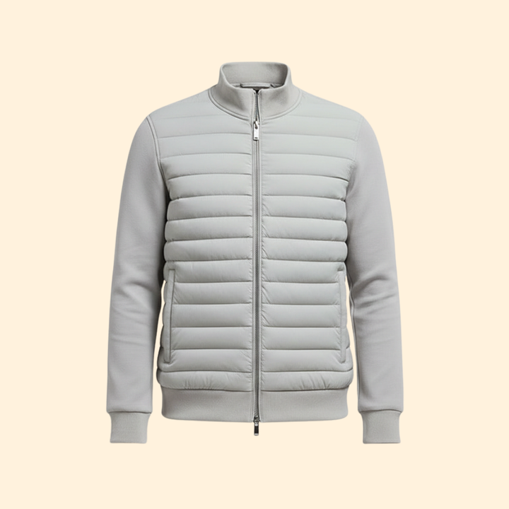 Men’s Padded Bomber Jacket with Zip Closure