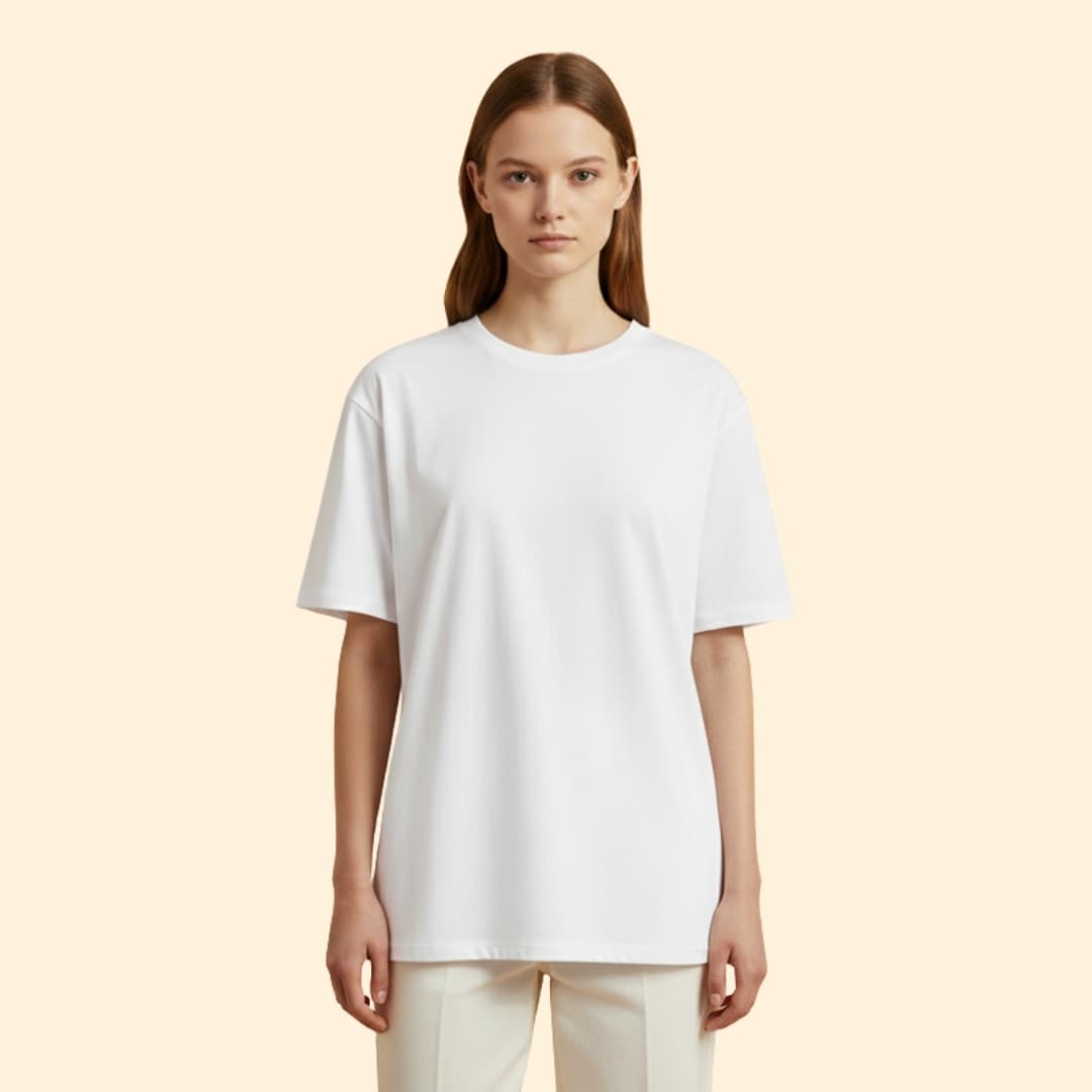 Men's Solid Color T-shirt with Relaxed Fit