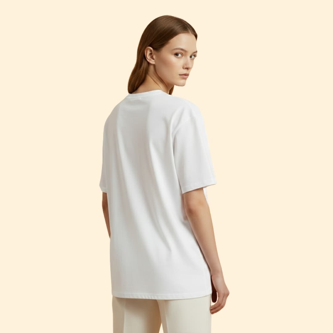 Men's Solid Color T-shirt with Relaxed Fit