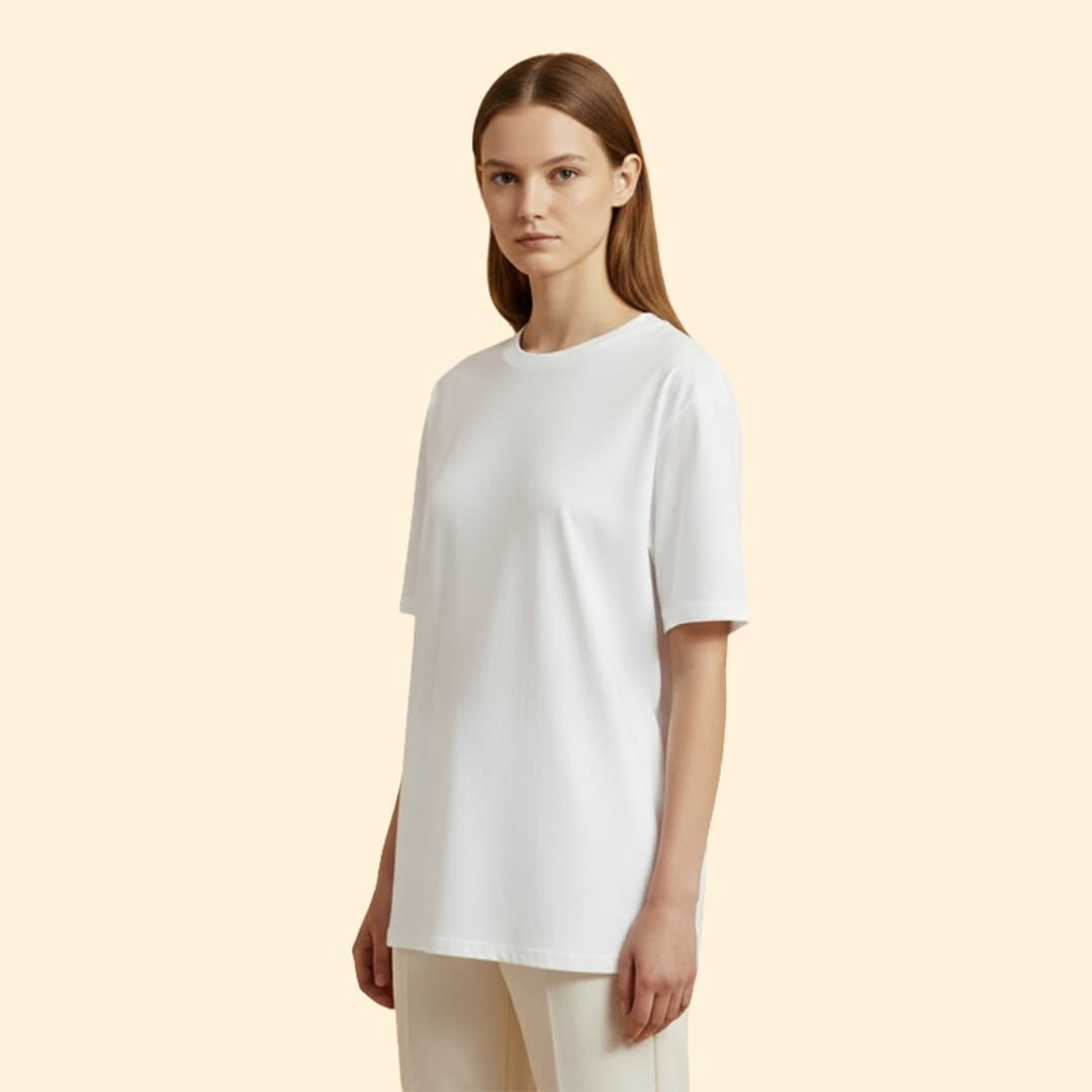 Men's Solid Color T-shirt with Relaxed Fit