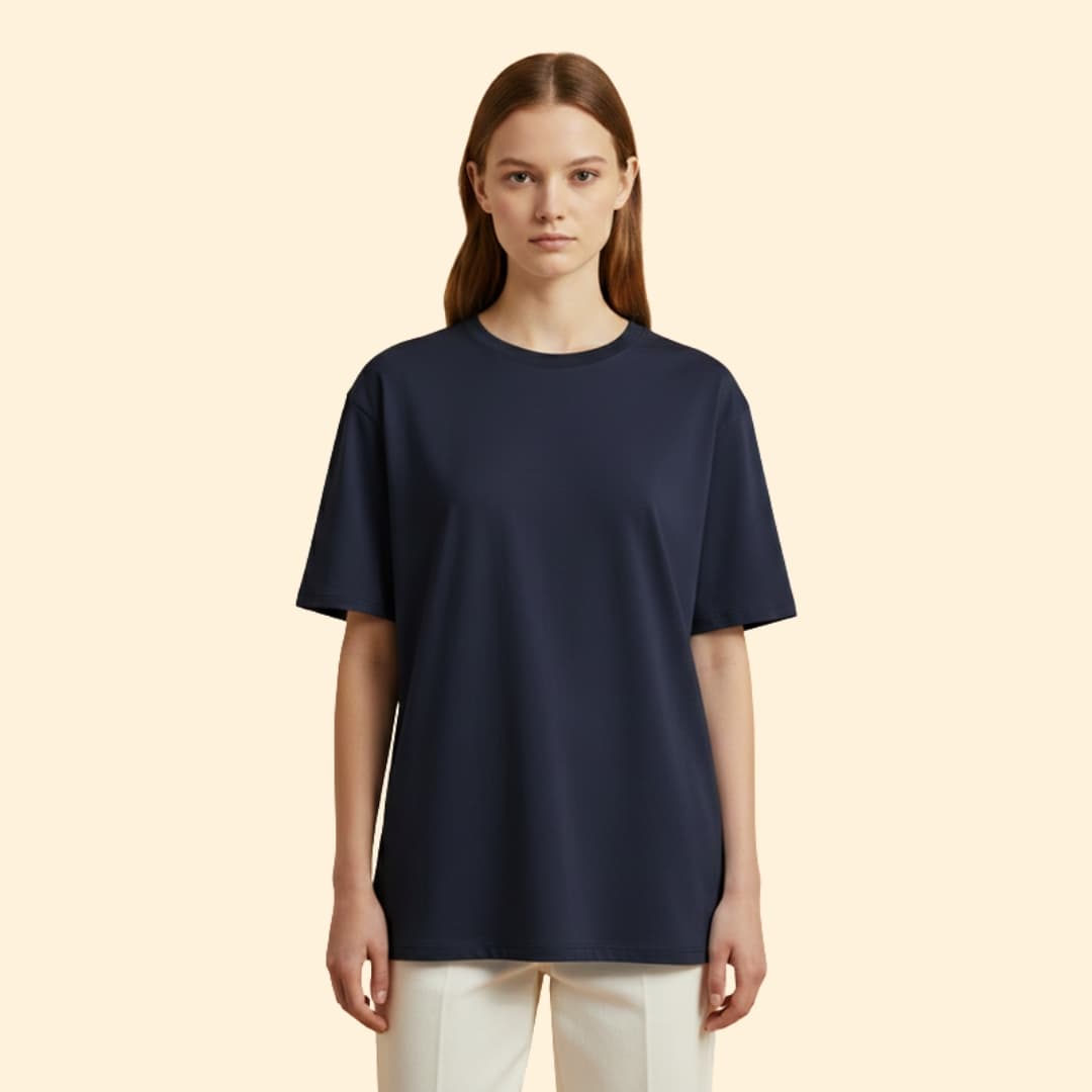Men's Solid Color T-shirt with Relaxed Fit