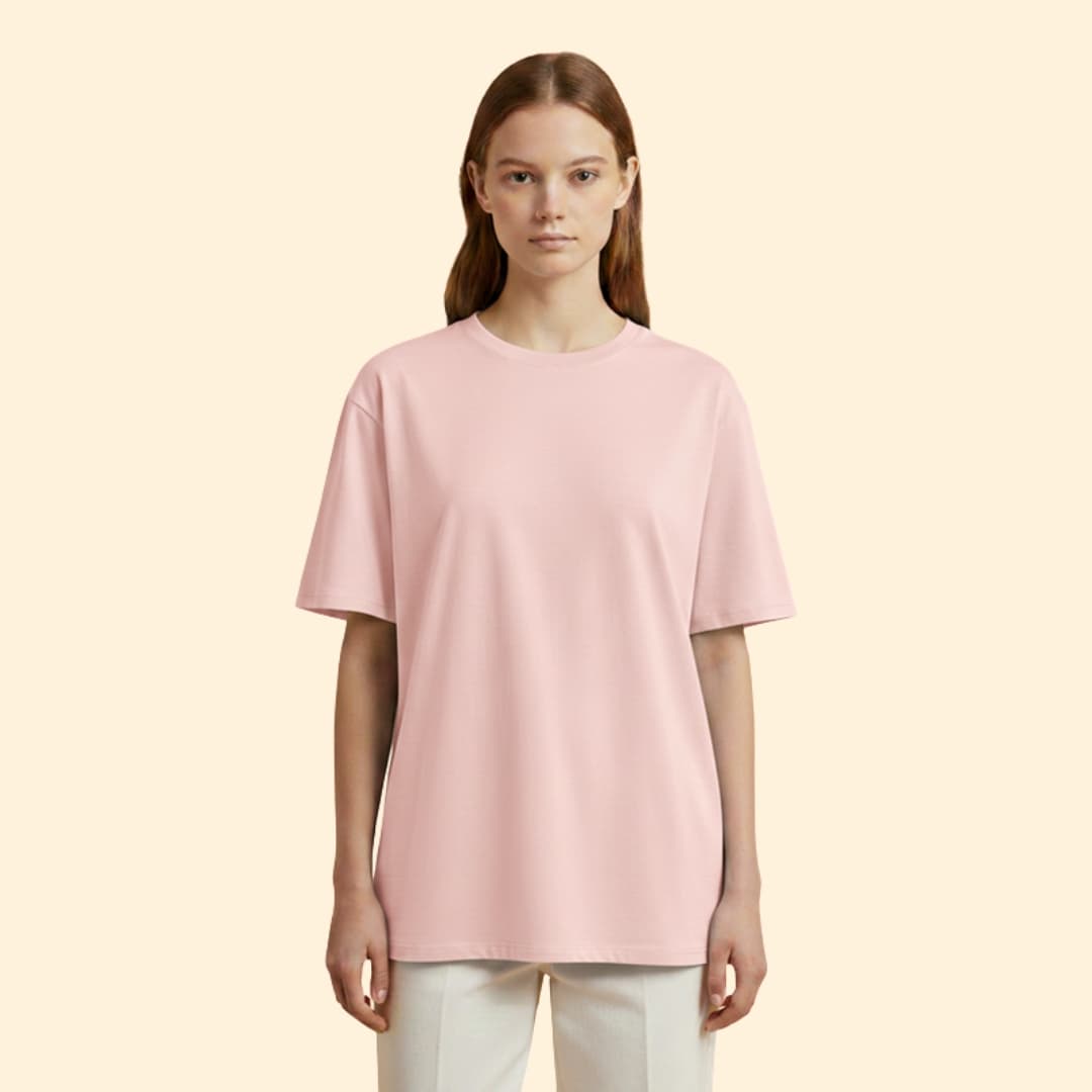 Men's Solid Color T-shirt with Relaxed Fit