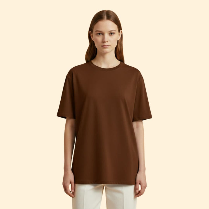 Men's Solid Color T-shirt with Relaxed Fit