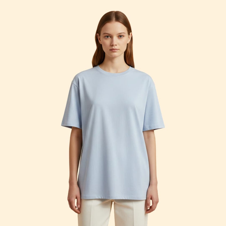 Men's Solid Color T-shirt with Relaxed Fit
