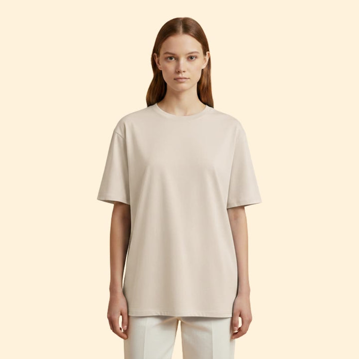 Men's Solid Color T-shirt with Relaxed Fit