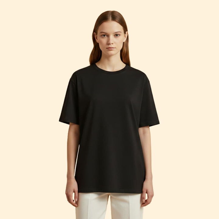 Men's Solid Color T-shirt with Relaxed Fit