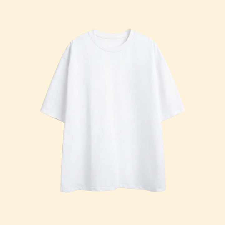 Men's Solid Color T-shirt with Relaxed Fit