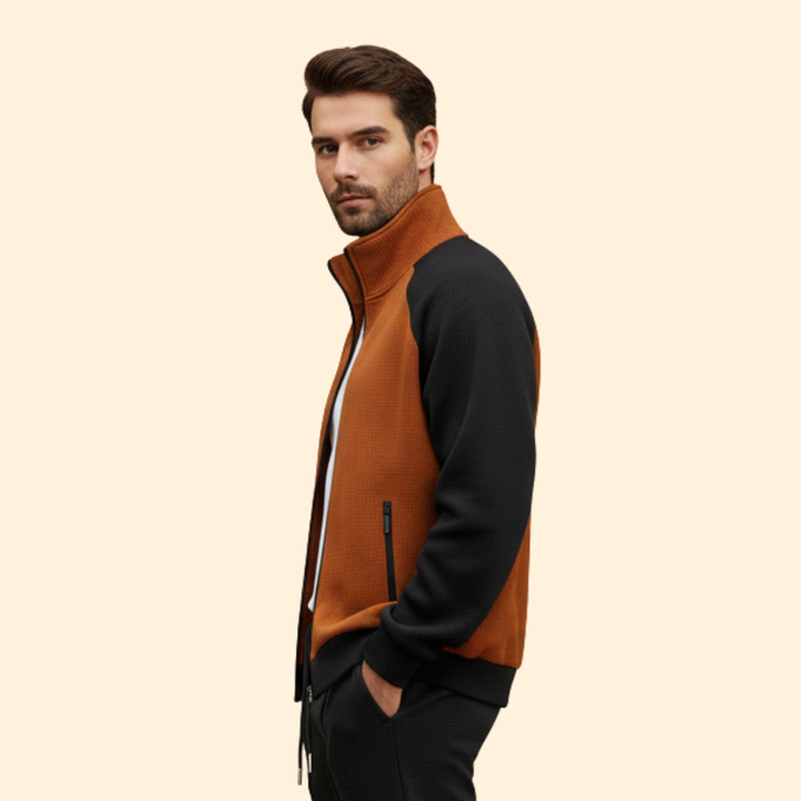 Men’s Bomber Jacket Set with Zip Pockets