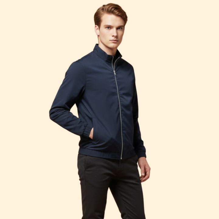 Men’s Bomber Jacket with Elastic Cuffs