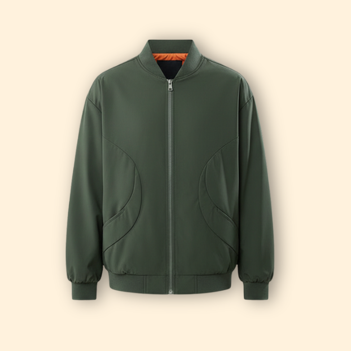Men’s Bomber Jacket with Ribbed Cuffs