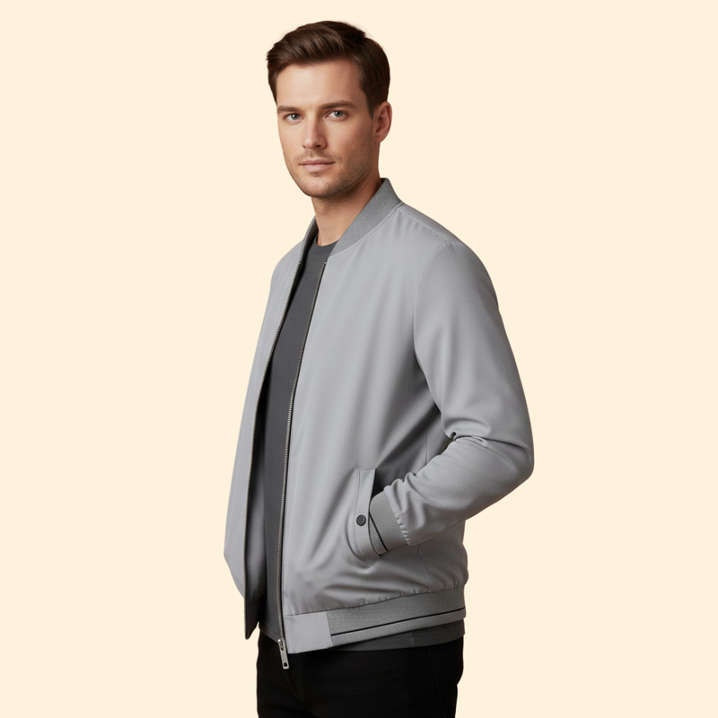 Men’s Bomber Jacket with Sporty Design