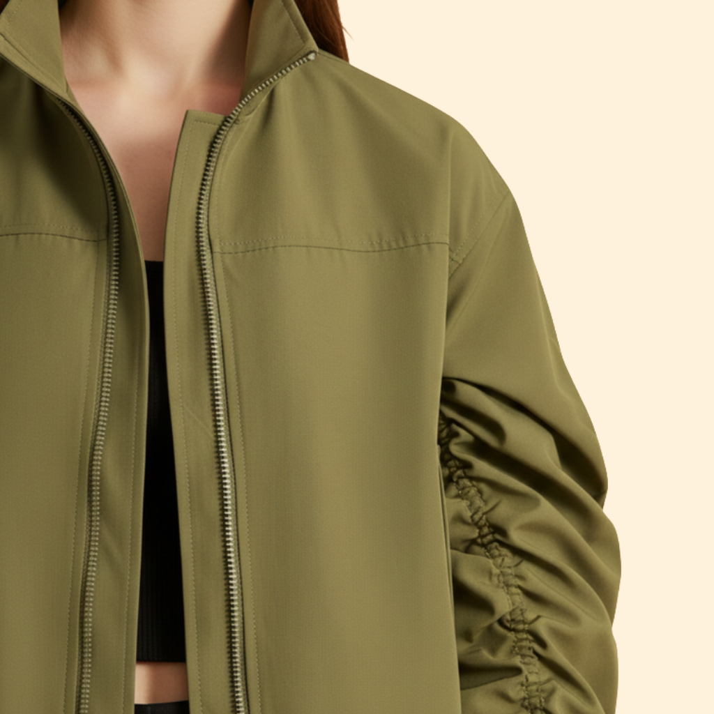 Men’s Bomber Jacket with Structured Sleeves