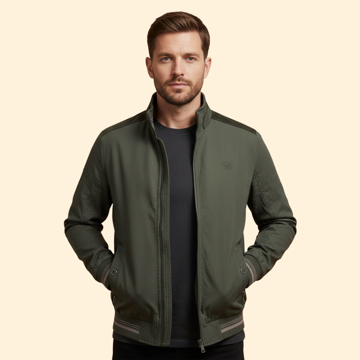 Men’s Bomber Jacket with Zipper Pockets