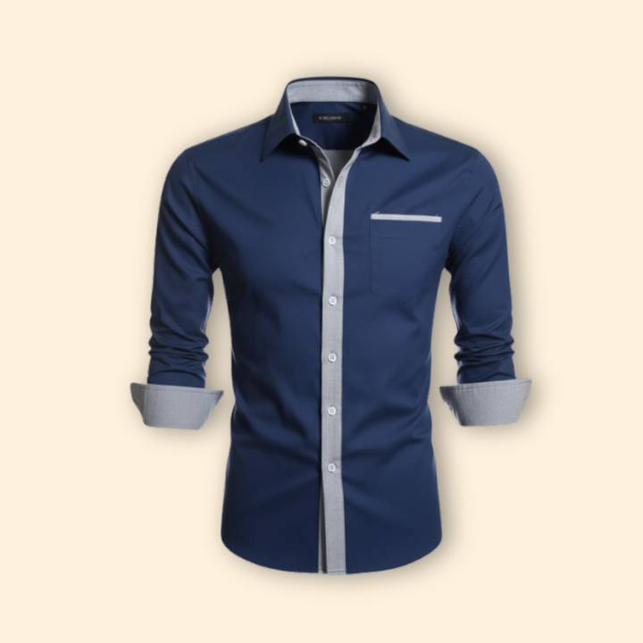 Men’s Button Down Shirt with Contrast Collar