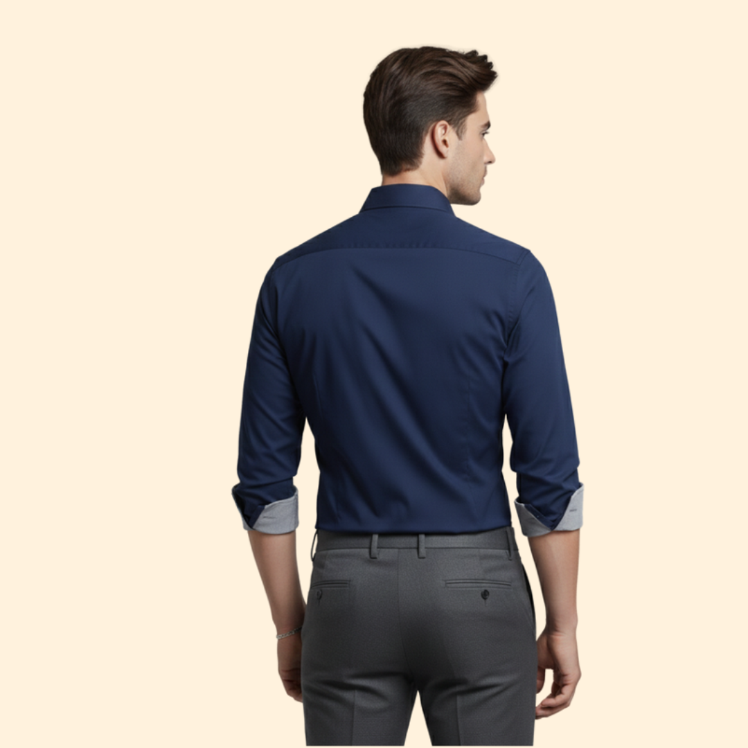 Men’s Button Down Shirt with Contrast Collar