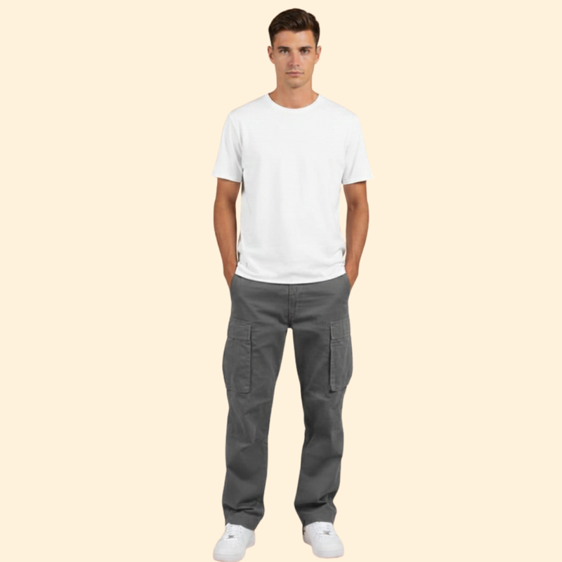 Men’s Cargo Trousers with Side Flap Pockets
