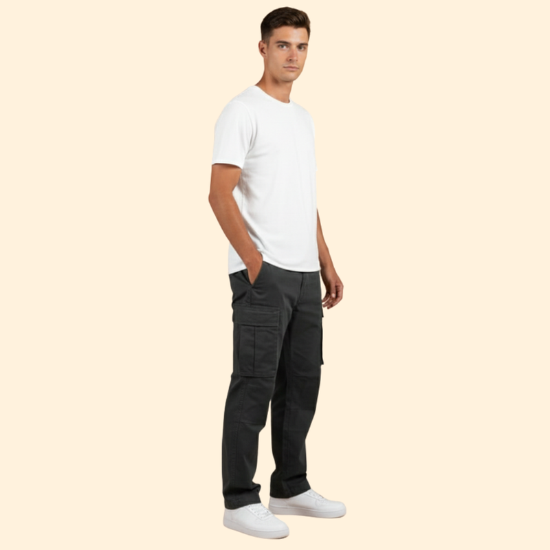 Men’s Cargo Trousers with Side Flap Pockets