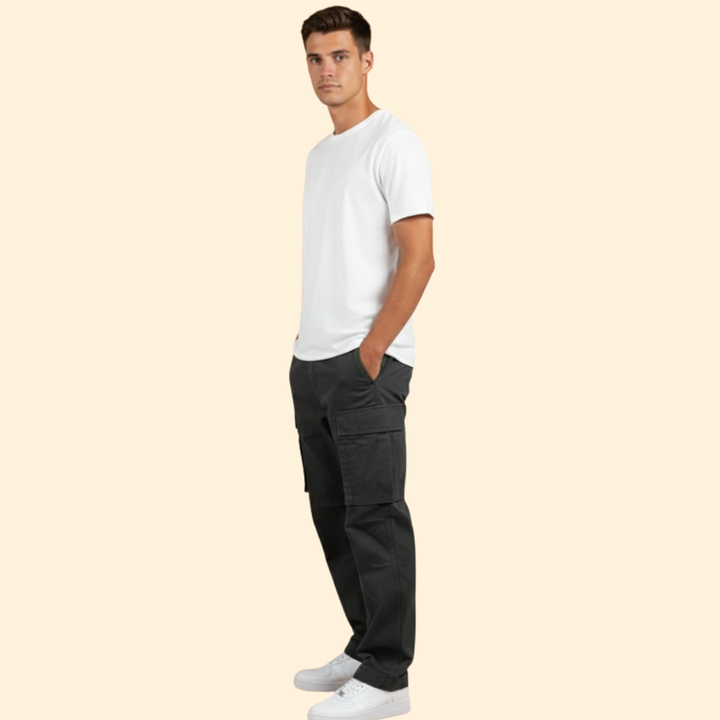 Men’s Cargo Trousers with Side Flap Pockets