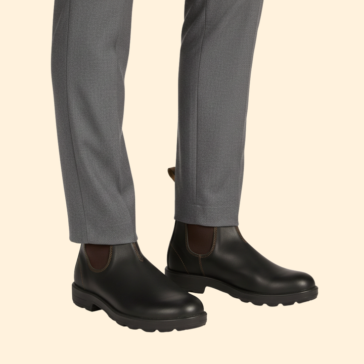 Men’s Chelsea Boots with Elastic Side Panels